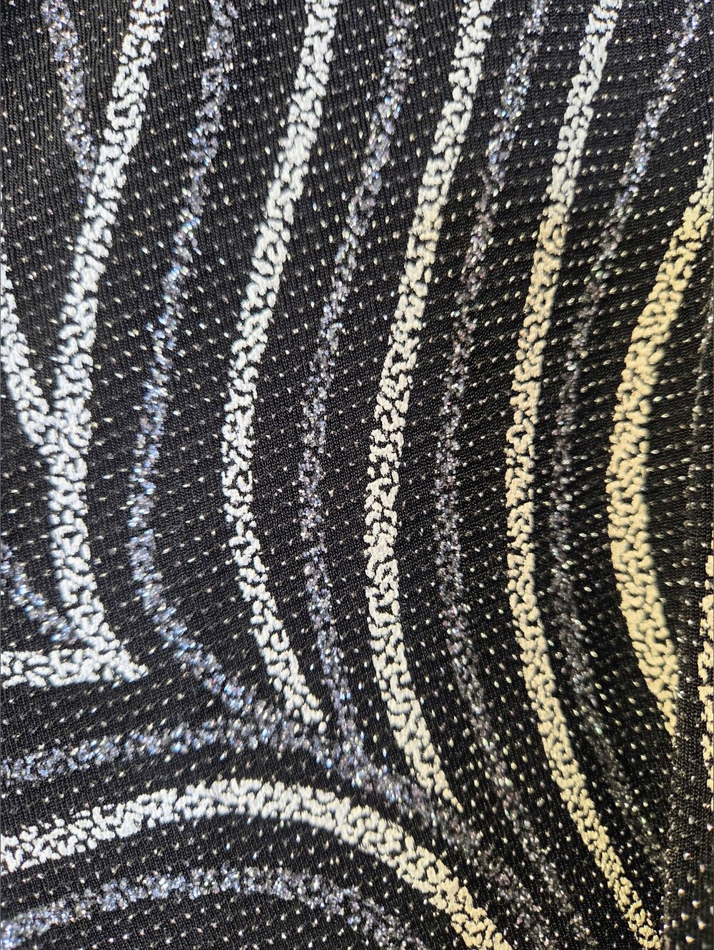 ZARA Metallic Wave Glitter Wrap Mini Dress Size S - Picture 10 of 12